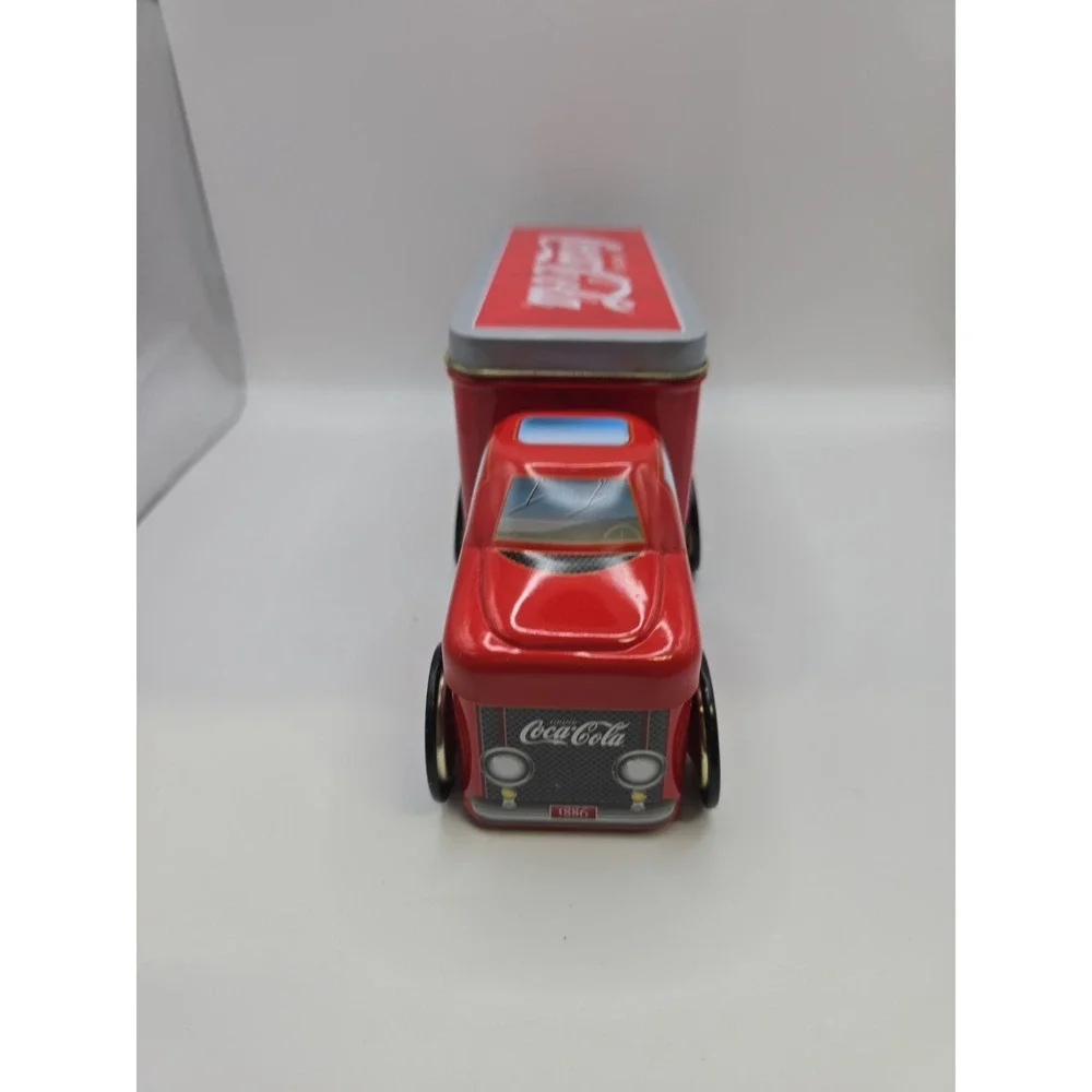 Coca-Cola Coke Delivery Truck Tin with Wheels & 2 Compartments with Santa Claus